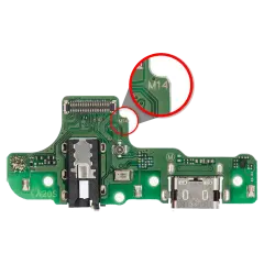 Charging Port With Board Compatible For Samsung Galaxy A20s (A207M / 2019) (M14) (International Version) (Aftermarket Plus)