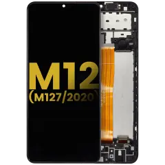 LCD Assembly With Frame Compatible For Samsung Galaxy M12 (M127 / 2020) (Refurbished) (All Colors)