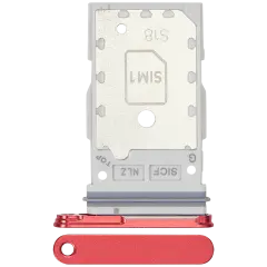 Dual Sim Card Tray For Samsung Galaxy S25 / S25 Plus (Premium) (Coral Red)