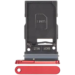 Single Sim Card Tray For Samsung Galaxy S25 / S25 Plus (Premium) (Coral Red)