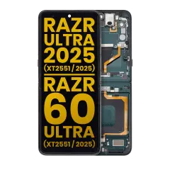 OLED Assembly With Frame Compatible For Motorola Razr Ultra 2025 (XT2551 / 2025) / Razr 60 Ultra (XT2551 / 2025) (Refurbished) (Scarab)