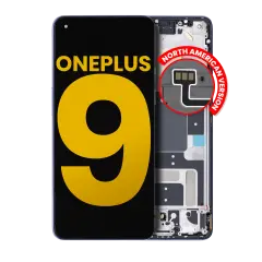 OLED Assembly With Frame Compatible For OnePlus 9 (US Version) (Refurbished) (Winter Mist)