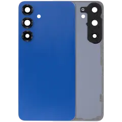 Back Cover Glass With Camera Lens Compatible For Samsung Galaxy S25 Plus 5G (No Logo) (Aftermarket Plus) (Navy)