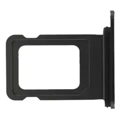 Single SIM Card Tray Compatible For iPhone 15 / 15 Plus (Genuine OEM) (Black)