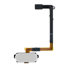 Home Button With Flex Compatible For Samsung Galaxy S6 (White)