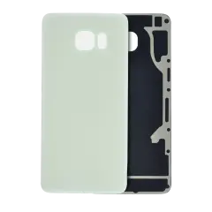 Back Cover Glass Compatible For Samsung Galaxy S6 Edge Plus (No Logo) (Aftermarket Plus) (White Pearl)