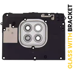 Back Camera Lens With Bracket Compatible For Motorola Moto G Power (XT2117 / 2021) (Polar Silver)