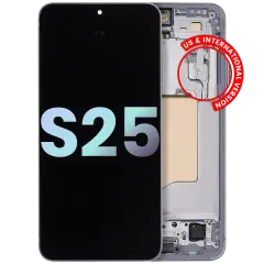 OLED Assembly With Frame Compatible For Samsung Galaxy S25 5G (US & International) (Service Pack) (Ice Blue)