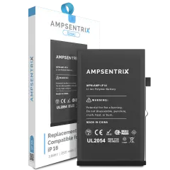 Replacement Battery Compatible For iPhone 16 (AmpSentrix Basic)