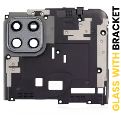 Back Camera Lens With Bracket Compatible For Motorola Moto G 5G (XT2113-3 / 2020) / One 5G Ace (XT2113-1/2 / 2021) (Frosted Silver)