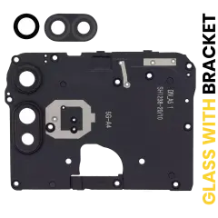 Back Camera Lens With Bracket Compatible For Motorola Moto E (XT2052 / 2020) (Black)