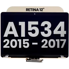 Complete LCD Display Assembly Compatible For MacBook Retina 12" (A1534 / Early 2015 / Early 2016 / Mid 2017) (Used OEM Pull: Grade C) (Gold)
