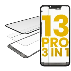 3 in 1  (Glass With OCA Pre-Installed + Frame) Compatible For iPhone 13 Pro (OCA Master)