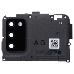 Back Camera Lens With Cover Bezel Ring Compatible For Samsung Galaxy A02S (A025 / 2020) (G Version) (Black)