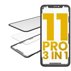 3 in 1  (Glass With OCA Pre-Installed + Frame) Compatible For iPhone 11 Pro (OCA Master)