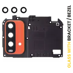 Back Camera Lens With Bracket / Bezel Compatible For Xiaomi Redmi Note 9 4G (Orange)