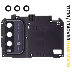 Back Camera Lens With Bracket / Bezel Compatible For Xiaomi Redmi Note 9 4G (Gray)