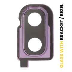 Back Camera Lens With Bracket / Bezel Compatible For Samsung Galaxy Z Flip 4G (F700) / Z Flip 5G (F707) (Mirror Purple）