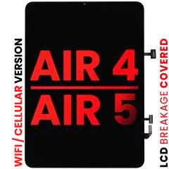 LCD Assembly With Digitizer Compatible For iPad Air 4 / Air 5 (WiFi and Cellular) (Aftermarket Pro: XO7) (Black)