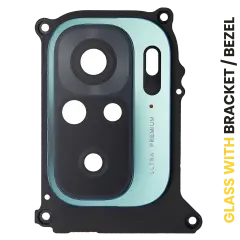 Back Camera Lens With Bracket / Bezel Compatible For Xiaomi Redmi Note 10 (Aqua Green)