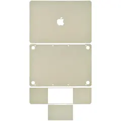 4in1 (Top, Bottom, Keyboard, Trackpad) Skin Compatible For MacBook Retina 12"(A1534 / Early 2015 / Early 2016 / Mid 2017) (Gold)