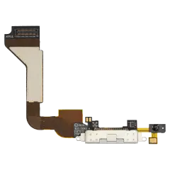 Charging Port Cable Compatible For iPhone 4 (GSM) (White)
