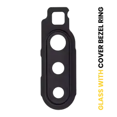 Back Camera Lens With Cover Bezel Ring Compatible For Samsung Galaxy A90 5G (A908 / 2019) (Black)