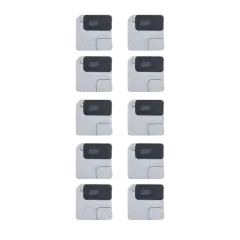 Flash Light / Power Flex Bracket With Microphone Mesh For iPhone 12 Mini (Black) (10 Pack)