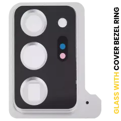 Back Camera Lens With Cover Bezel Ring For Samsung Galaxy Note 20 Ultra (Mystic White)