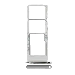 Dual Sim Card Tray Compatible For Motorola Moto G7 (XT1962 / 2019) / G7 Plus (XT1965-2 / 2019) (Silver)