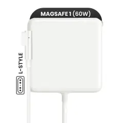 60W MagSafe 1 Power Adapter With Cable (L-Style) For MacBook (OEM Pull Grade : New)