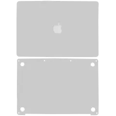 2 in 1 (Top and Bottom) Skin Compatible For MacBook Pro 13" (A2289 / Mid 2020) (A2338 / Late 2020) (Silver)