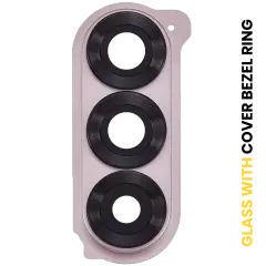 Back Camera Lens With Cover Bezel Ring Compatible For Samsung Galaxy Z Fold 6 5G (Premium) (Pink)