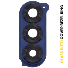 Back Camera Lens With Cover Bezel Ring Compatible For Samsung Galaxy Z Fold 6 5G (Premium) (Navy)