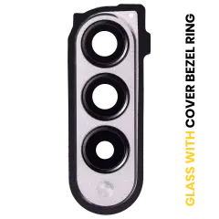 Back Camera Lens With Cover Bezel Ring Compatible For Samsung Galaxy Z Fold 3 5G (F926) (Phantom Silver)