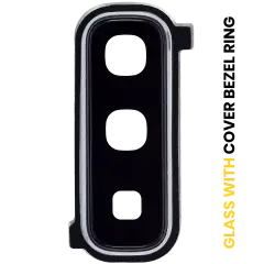 Back Camera Lens With Cover Bezel Ring Compatible For Samsung Galaxy Fold 4G (F900) / Fold 5G (F907) (Space Silver)