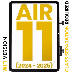 Digitizer Compatible For iPad Air 11" (2024) / Air 11" (2025) (Glass Separation Required) (Premium) (WiFi Only) (Black)