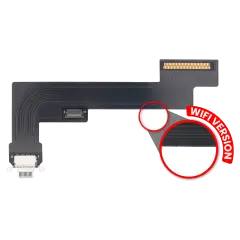 Charging Port Flex Cable Compatible For iPad Air 4 (WiFi Only) (Aftermarket Plus) (Sky Blue)