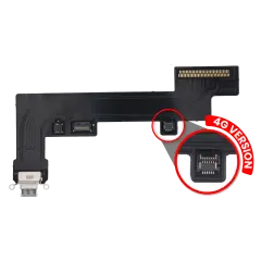 Charging Port Flex Cable Compatible For iPad Air 4 (Cellular) (Aftermarket Plus) (Sky Blue)