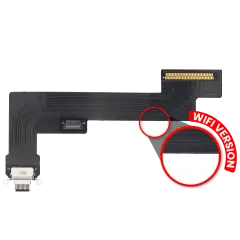 Charging Port Flex Cable Compatible For iPad Air 4 (WiFi Only) (Premium) (Black)
