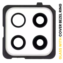 Back Camera Lens With Cover Bezel Ring Compatible For Samsung Galaxy A42 5G (A426 / 2020) (Prism Dot White)