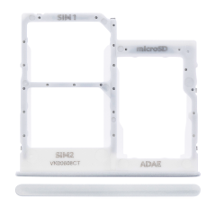 Dual Sim Card Tray Compatible For Samsung Galaxy A41 (A415 / 2020) (Prism Crush Silver)