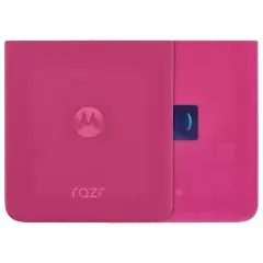 Back Cover Glass Compatible For Motorola Razr Plus / Razr 50 Ultra (XT2451 / 2024) (Genuine OEM) (Hot Pink)
