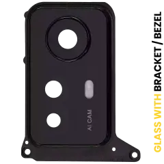 Back Camera Lens With Bracket / Bezel Compatible For Xiaomi Redmi Note 12S (Onyx Black)