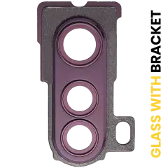 Back Camera Lens With Bracket Compatible For Motorola Edge Plus (XT2061 / 2020) (Smokey Sangria)