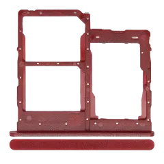 Dual Sim Card Tray Compatible For Samsung Galaxy A01 Core (A013 / 2020) (Red)