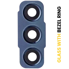 Back Camera Lens With Bezel Ring Compatible For Samsung Galaxy S21 FE 5G (Blue)