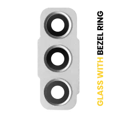 Back Camera Lens With Bezel Ring Compatible For Samsung Galaxy S21 FE 5G (White)