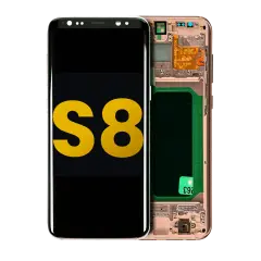 OLED Assembly With Frame Compatible For Samsung Galaxy S8 (Refurbished) (Maple Gold)