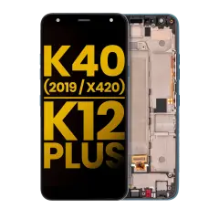 LCD Assembly With Frame Compatible For LG K40 (2019 / X420) / K12 Plus (Refurbished) (Blue)